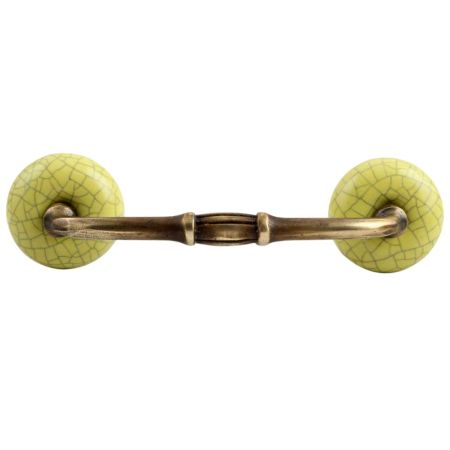 Lime Crackle Ceramic Bridge Handle 